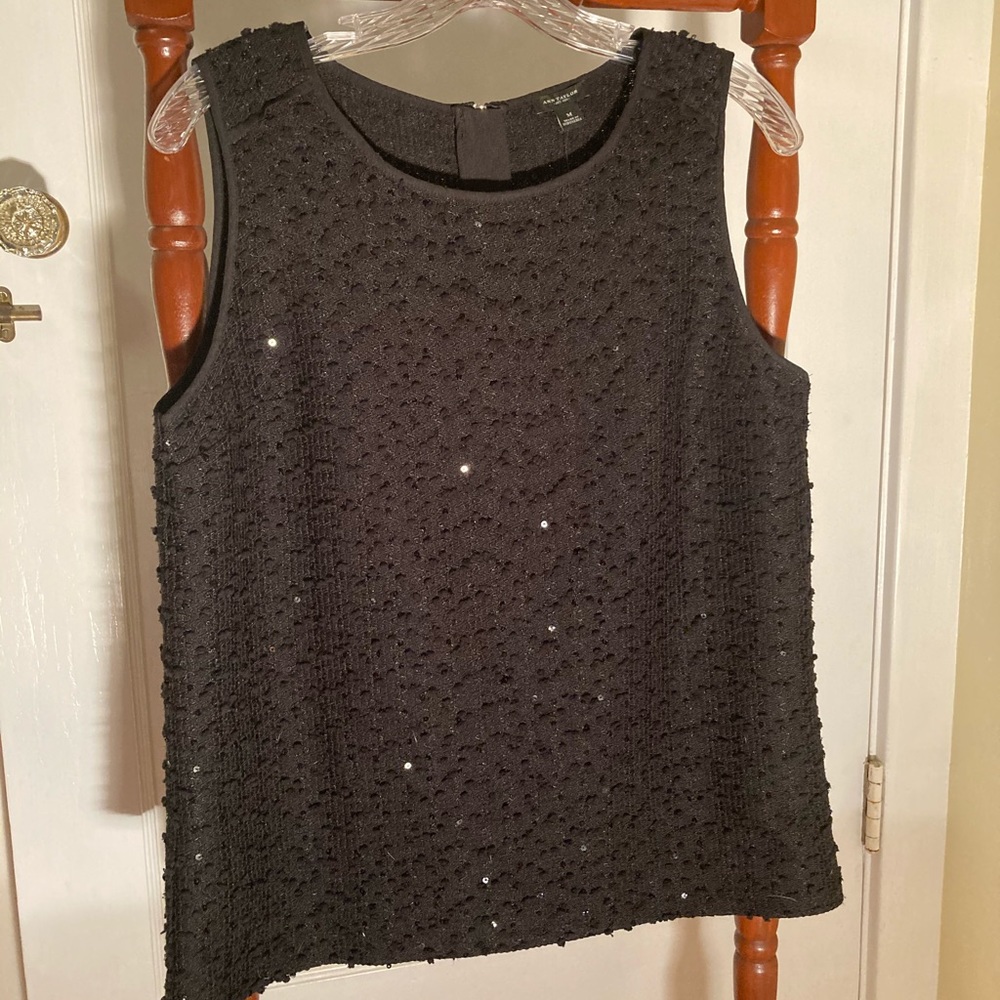 ANN TAYLOR sequined sleeveless top